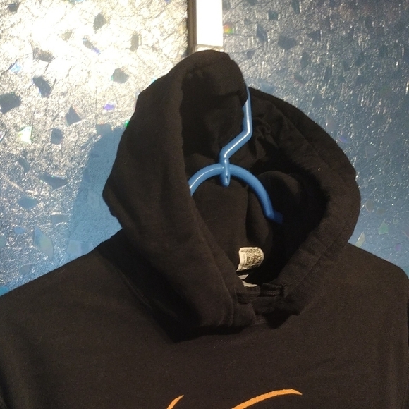 Black Hoodie with Orange Basketball Design - Picture 4 of 10